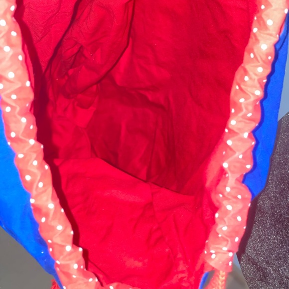 Handmade State printed fabric Fish Shaped Drawstrings Backpack - Picture 6 of 7